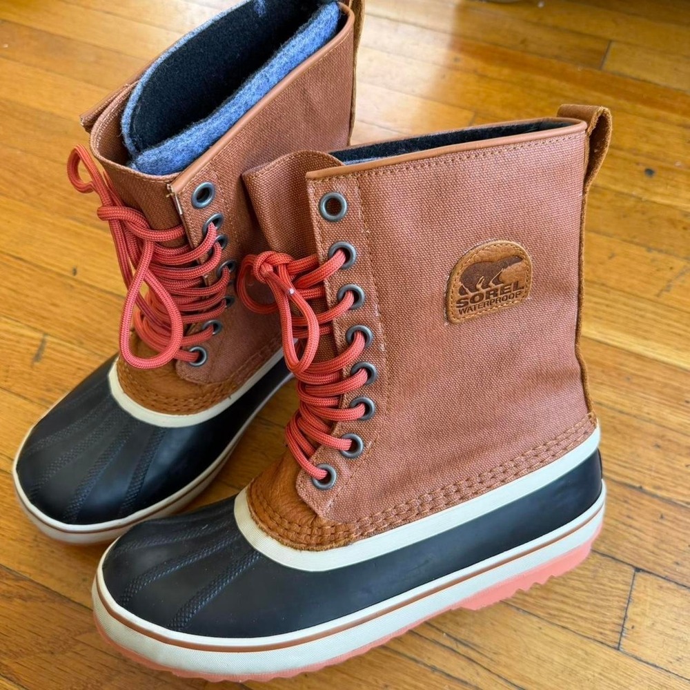 Sorel Women 1964 Premium CVS Snow Boot Camel Brown Waterproof Insulated 9 NL1717